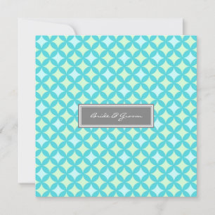 Invitations de mariage Gris Turquoise Monnaie Moti