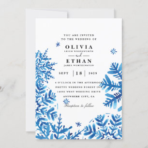Invitations de mariage hivernal Snowflake