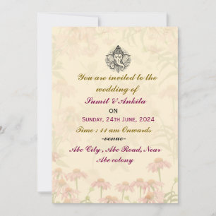 Invitations de mariage indiennes