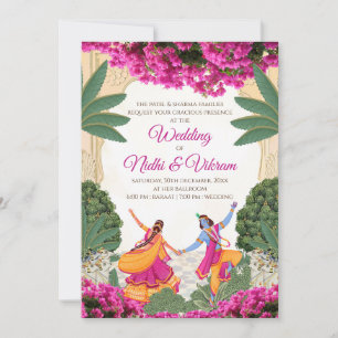 Invitations de mariage indiennes et cartes mariage