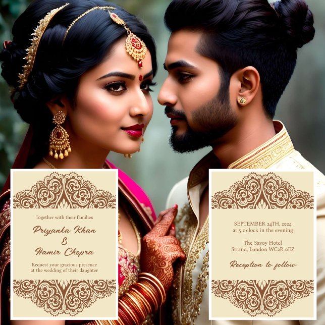 invitations de mariage indiennes mehndi (Indian-wedding-invitations-traditional-1)