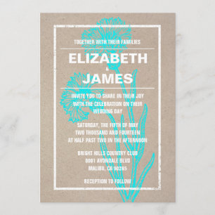 Invitations de mariage informelles Vintages rustiq