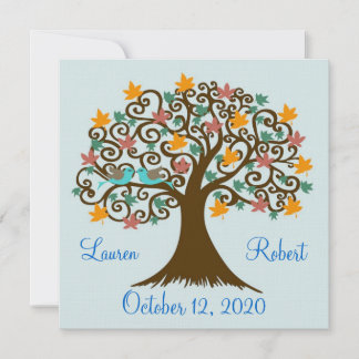 Invitations de mariage Inséparable à l'automne