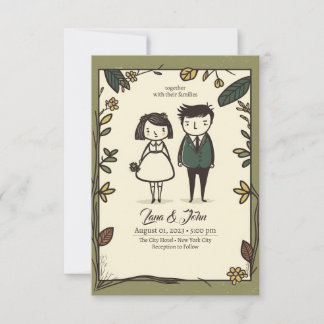 Invitations de mariage irrégulières, invitations d