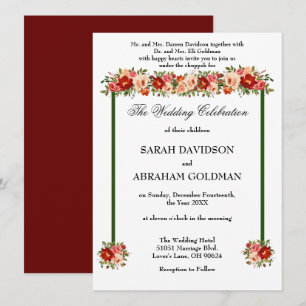 Invitations de mariage juives traditionnelles