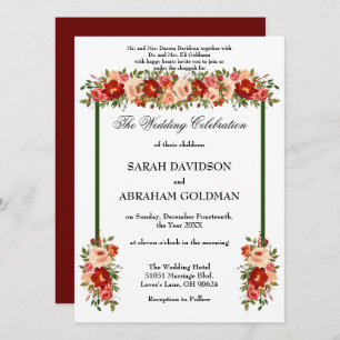 Invitations de mariage juives traditionnelles - Ro