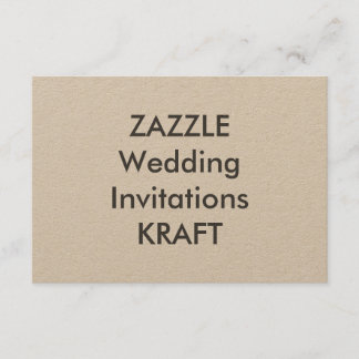 Invitations de mariage KRAFT 5" x 3,5"