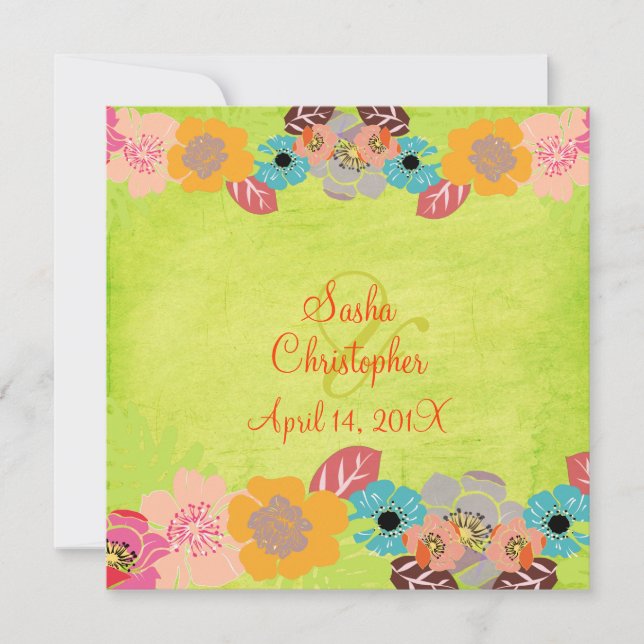 Invitations de mariage Leis/Luau (Devant)