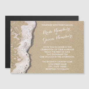 Invitations de mariage magnétique sur la plage