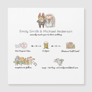 Invitations de mariage magnétique Whimsical