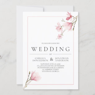 Invitations de mariage Magnolia Bloom