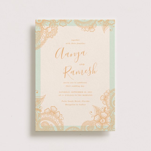 Invitations De Mariage Mehndi (Créateur téléchargé)