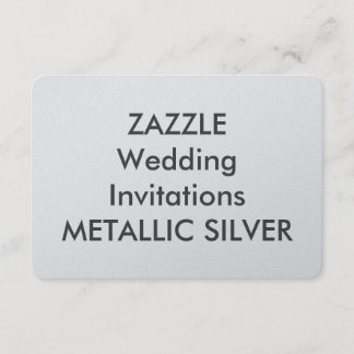 Invitations de mariage METALLIC SILVER 5" x 3,5"