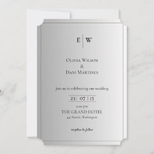 INVITATIONS DE MARIAGE modèle EN LIGNE avec fronti