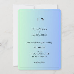 INVITATIONS DE MARIAGE modèle EN LIGNE avec fronti