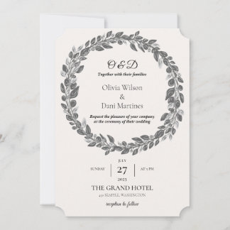 INVITATIONS DE MARIAGE modèle MONogramme EN LIGNE