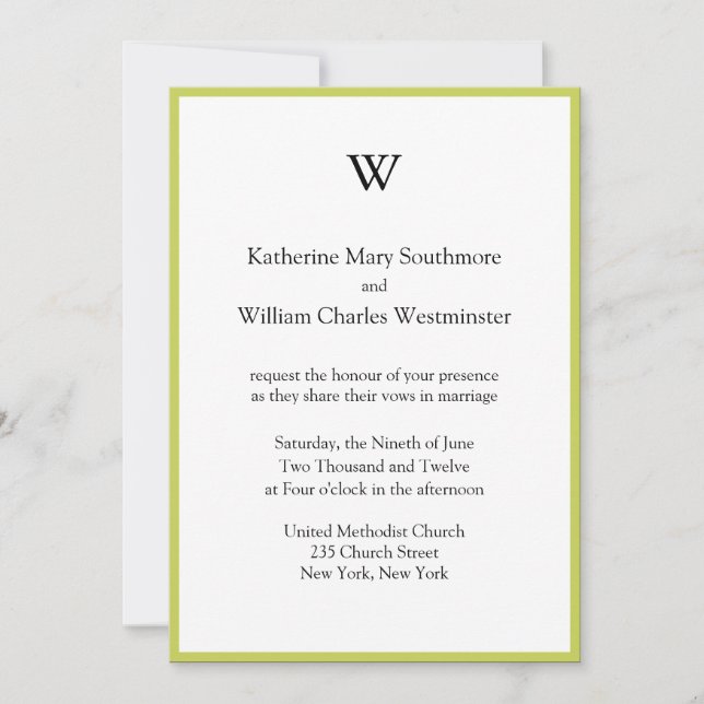 Invitations de mariage modernes (Devant)