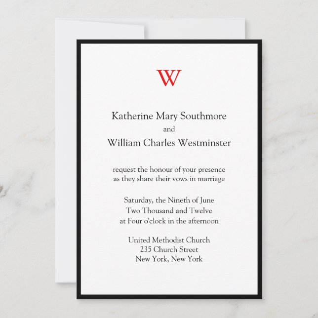 Invitations de mariage modernes en ligne (Devant)