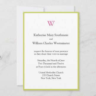 Invitations de mariage monogramme