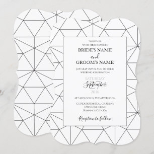 Invitations de mariage Motif géométrique élégantes