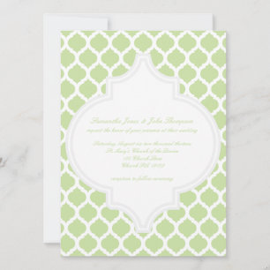 Invitations de mariage Motif marocain vert