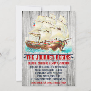 Invitations de mariage nautique Vintages
