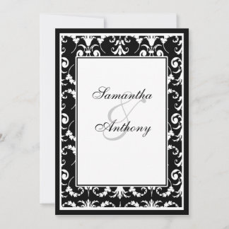 Invitations de mariage noir et blanc