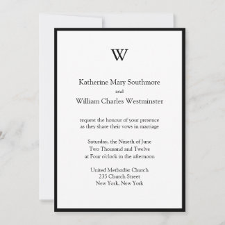 Invitations De Mariage Noir Et Blanc