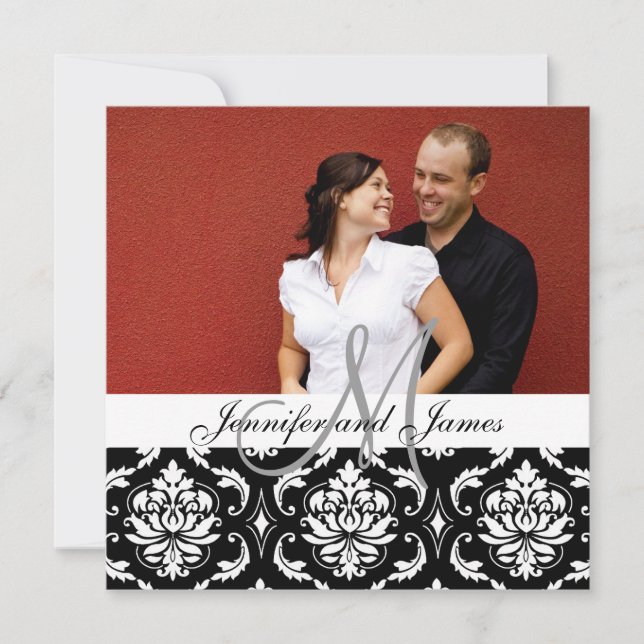 Invitations de mariage Nom du monogramme Nom du mo (Devant)