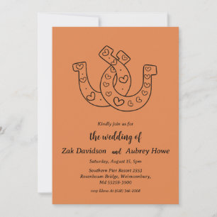 Invitations de mariage occidental boho moderne