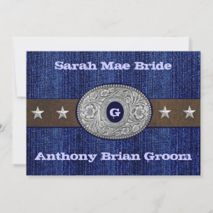 Invitations de mariage occidentales - 5 po x 7 po