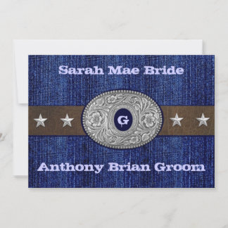 Invitations de mariage occidentales - 5 po x 7 po