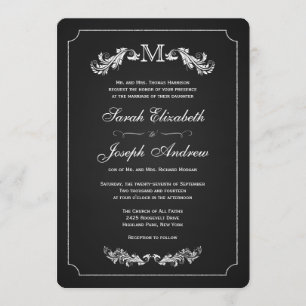 Invitations de mariage officielles du tableau de b