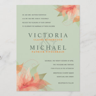 Invitations de mariage officielles Sage Green et O