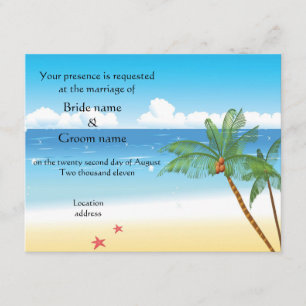 Invitations de mariage ou partie tropicales de