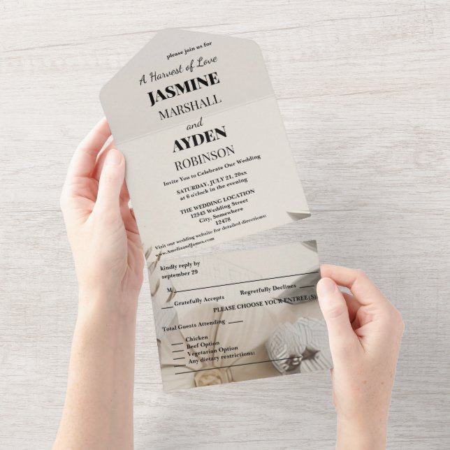 Invitations de mariage personnalisées élégantes (Déchirure)