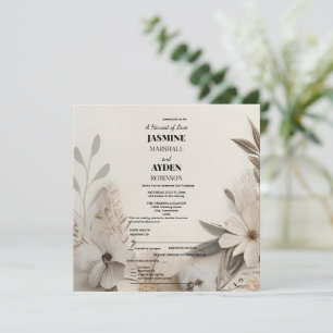 Invitations de mariage personnalisées élégantes