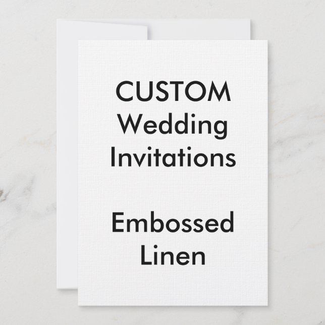 Invitations de mariage personnalisées en LINEN 5"x (Devant)