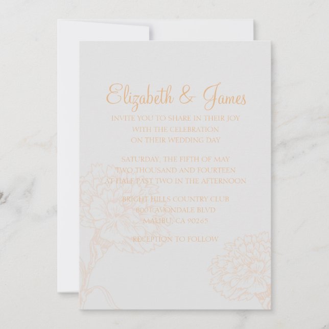 Invitations de mariage personnalisées et modernes (Devant)