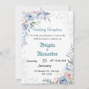 Invitations de mariage personnalisées florales