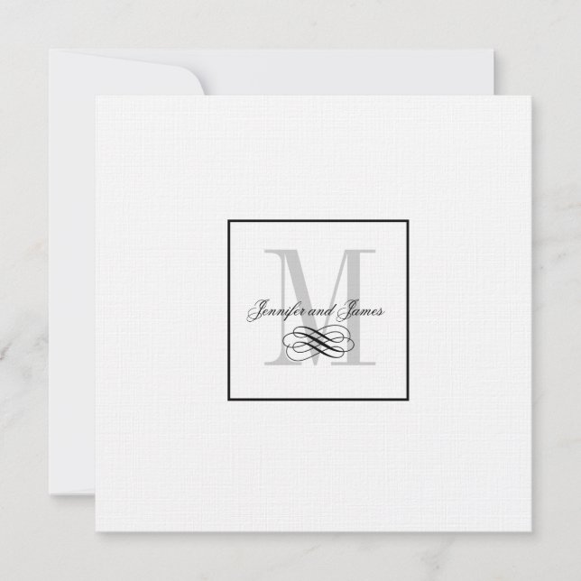 Invitations de mariage personnalisées Logo Noms de (Devant)