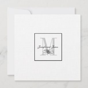 Invitations de mariage personnalisées Logo Noms de