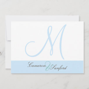 Invitations de mariage personnalisées Monogramme/b