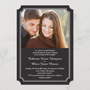 Invitations de mariage photo sans date