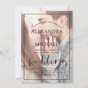 Invitations de mariage photo transparentes