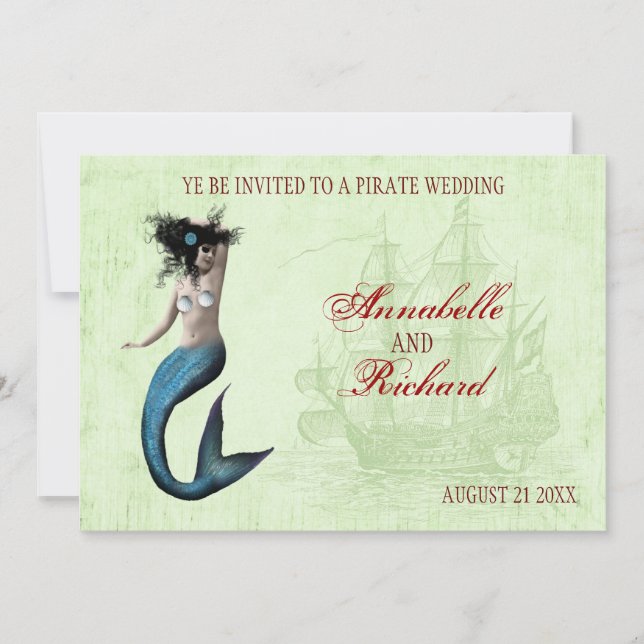 Invitations de mariage pirates (Devant)