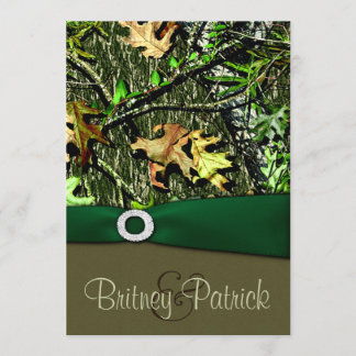 Invitations de mariage pour camo de chasse verte