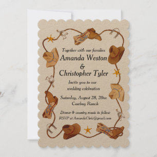 Invitations de mariage pour cow-boy