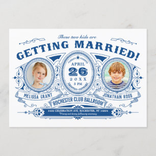 Invitations de mariage pour enfants Rétro vintag