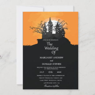 Invitations de mariage pour la lune d'Halloween